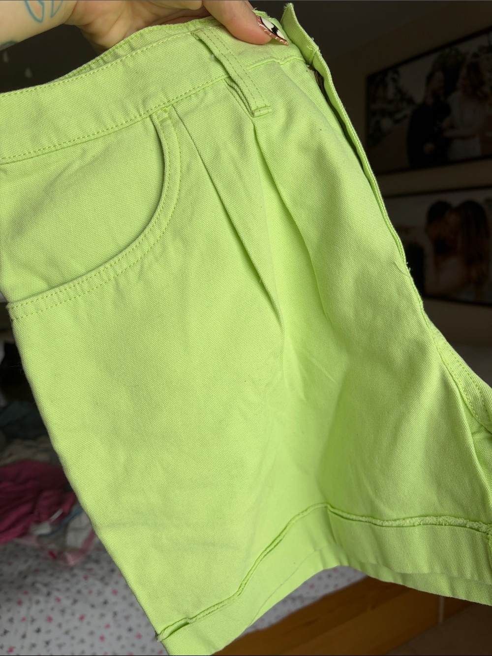 NWT Vans neon green shorts